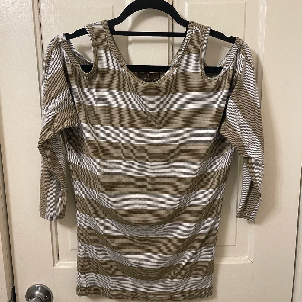 Fenn Wright Manson Brown and White Striped Top